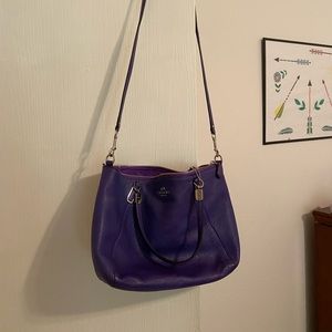 Purple Coach purse in excellent condition.